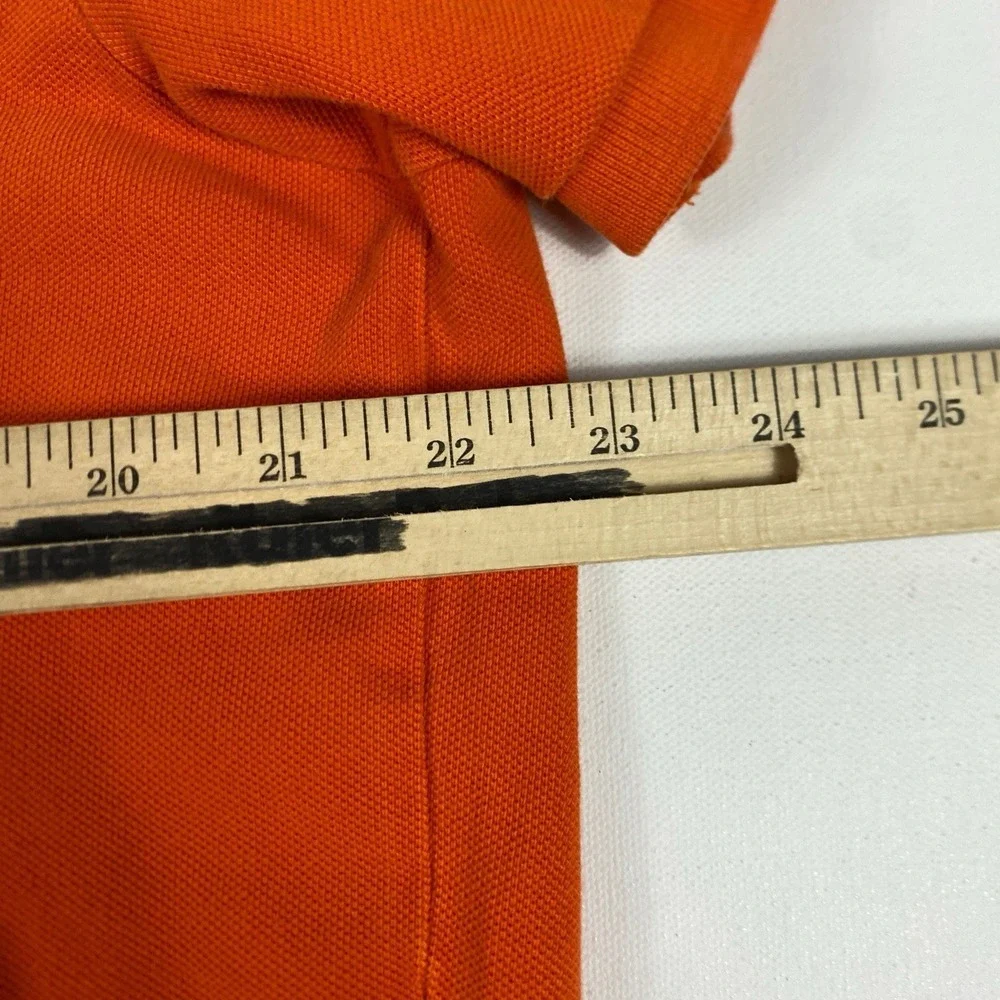 Polo Ralph Lauren Polo Shirt Mens XL Custom Fit Orange Short Sleeve Green Pony